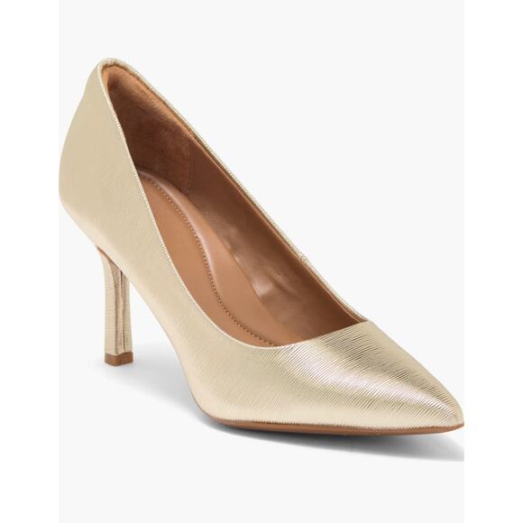 Nordstrom Paige Pumps 7 Gold NWOT Heels Metallic Cocktail Career Office Cruise - Picture 1 of 9